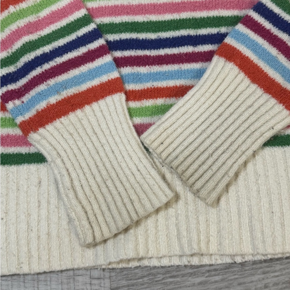 Aeropostale Rainbow Striped Knit Sweater XS‎ Long Sleeve Notched V Neck Y2K - Picture 11 of 11